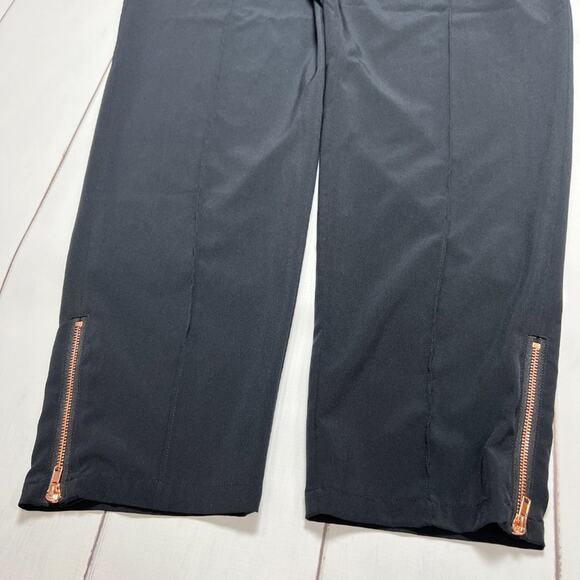 Soft Surroundings Stretch Ankle Zip Pants SIZE L Black Pull On Joggers - Picture 9 of 15